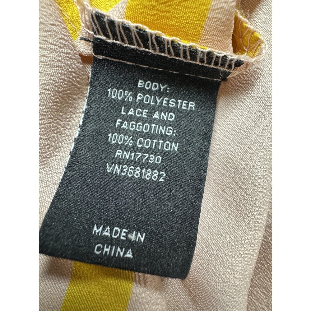 Jason Wu for Target Pink Yellow Black Stripe Sleeveless Shirtdress Belted Size S - Picture 5 of 5